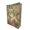 Sacola Kraft Decorada Estampada Papai Noel 32X24X8CM Magizi