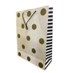 Sacola Pap P/Presente 26X32X12CM Gold Magizi Estampanda Gold