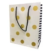 Sacola Pap P/Presente 26X32X12CM Gold Magizi Estampanda Gold