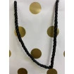 Sacola Pap P/Presente 26X32X12CM Gold Magizi Estampanda Gold
