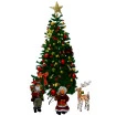 Árvore De Natal Skiny Verde 1,80m 622 Galho + Enfeite