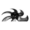 Helice Ventilador Mallory Turbo Silencium 40cm 6 Pás Preta
