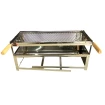 Churrasqueira Inox Grande Portátil Espetinho 55 x 25cm