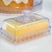 Manteigueira Acrílico Com Tampa e Base Transparente Glamour