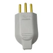 Plug. Pino Tomada Macho Reto 180°Com Prensa 2P+T 10A Cz 5 Pç