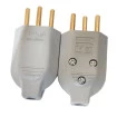 Plug. Pino Tomada Macho Reto 180°Com Prensa 2P+T 10A Cz 5 Pç