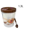 Conjunto De Potes De Plástico 4pç Multiuso Redondo