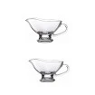 Kit Com 2 Molheiras de Vidro Transparente com Alça 170 Ml 