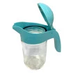 Jarra De Vidro Para Suco 660ml Tampa Plástica Para Servir 