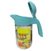 Jarra De Vidro Para Suco 660ml Tampa Plástica Para Servir 