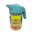 Jarra De Vidro Para Suco 660ml Tampa Plástica Para Servir 