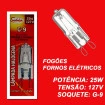 Lâmpada Halógena G-9 Para Fogões e Fornos Elétricos 25W 127V