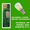 Lâmpada LED JP26 para Geladeira Lustre e Decoração 1W 220V