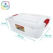 Caixa Organizadora com Tampa 27L Nitron Incolor