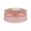 Saboneteira de plástico oval colors com tampa 13x9,5cm 