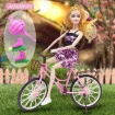 Boneca Julia Ciclista com Bicicleta e Acessórios
