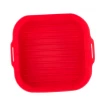 Forma De Silicone Quadrada Para AirFryer 20,5cm Reutilizavél