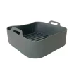 Forma De Silicone Quadrada Para AirFryer 20,5cm Reutilizavél