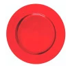 Sousplat Redondo Liso Vermelho em Polipropileno - 33cm