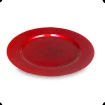 Sousplat Redondo Liso Vermelho em Polipropileno - 33cm